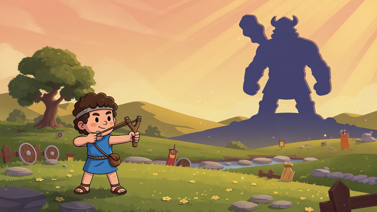 A coragem de Davi contra Golias: uma lição de fé em forma de jogo